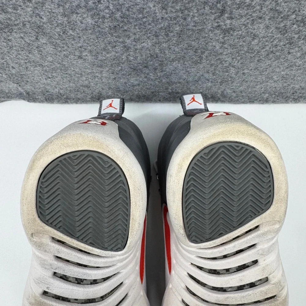Jordan 12 Retro Cool Grey Mens Size 8.5 Grey Orange White 130690-012